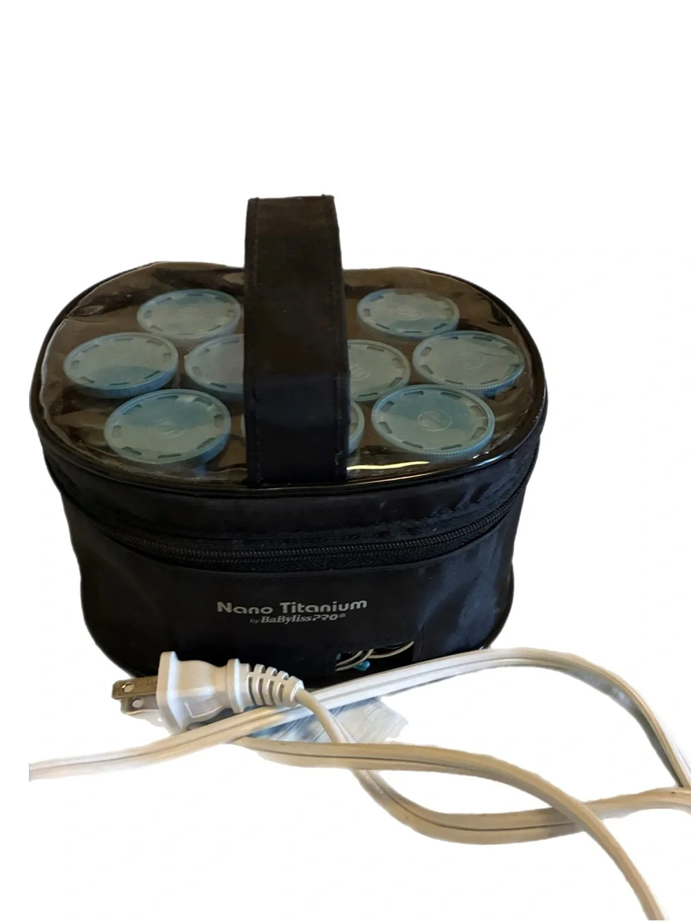 BaBylissPRO Nano Titanium 10 Piece Hot Rollers Travel Carry Case Hairsetter NEW